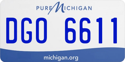 MI license plate DGO6611