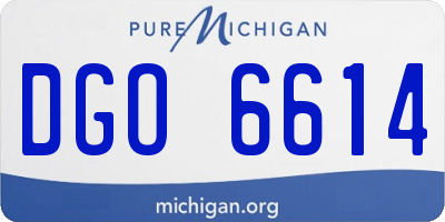 MI license plate DGO6614
