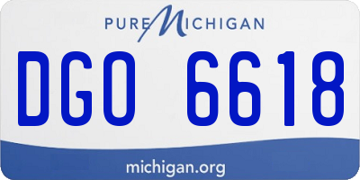MI license plate DGO6618