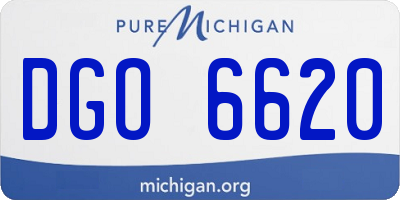 MI license plate DGO6620