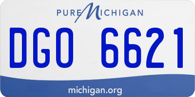MI license plate DGO6621