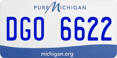MI license plate DGO6622