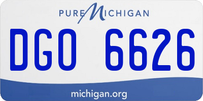 MI license plate DGO6626