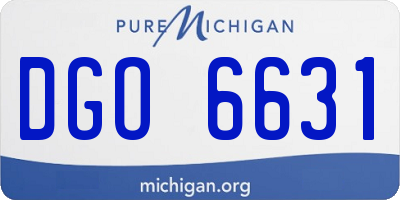 MI license plate DGO6631