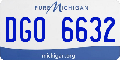MI license plate DGO6632