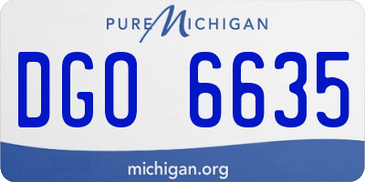 MI license plate DGO6635