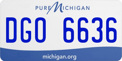 MI license plate DGO6636
