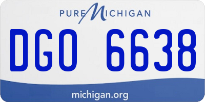 MI license plate DGO6638