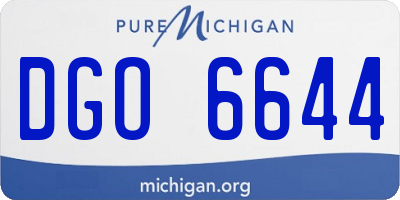 MI license plate DGO6644