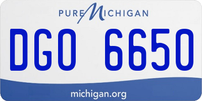 MI license plate DGO6650