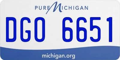 MI license plate DGO6651
