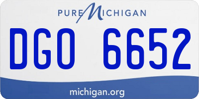 MI license plate DGO6652