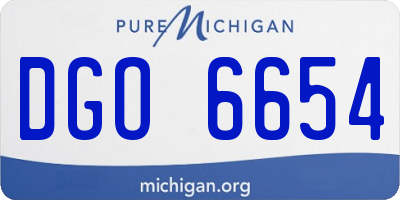 MI license plate DGO6654