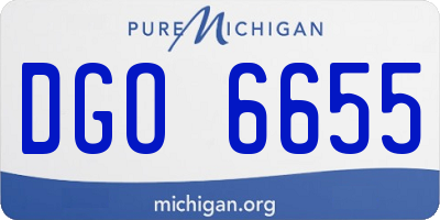 MI license plate DGO6655