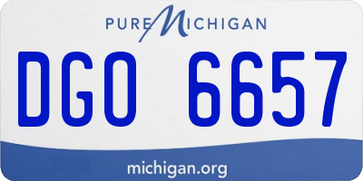 MI license plate DGO6657