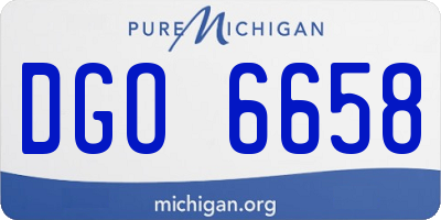 MI license plate DGO6658