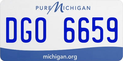 MI license plate DGO6659
