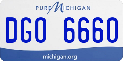 MI license plate DGO6660