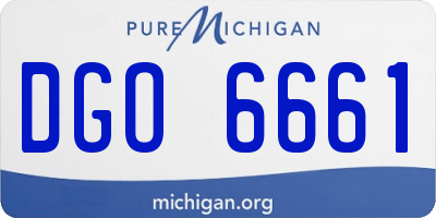 MI license plate DGO6661