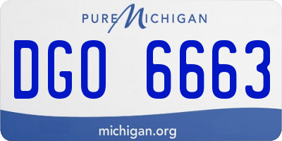 MI license plate DGO6663