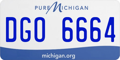 MI license plate DGO6664