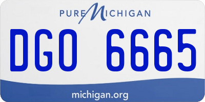 MI license plate DGO6665