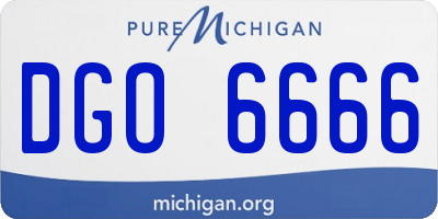 MI license plate DGO6666