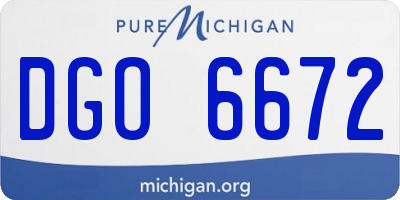 MI license plate DGO6672