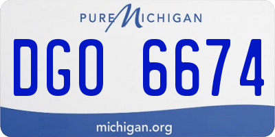 MI license plate DGO6674