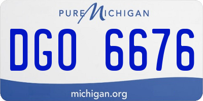 MI license plate DGO6676