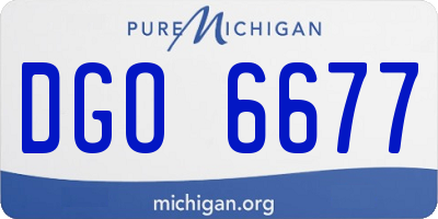 MI license plate DGO6677