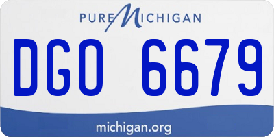 MI license plate DGO6679