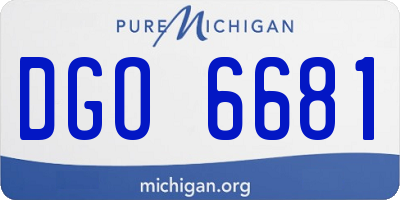 MI license plate DGO6681