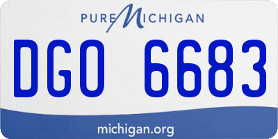 MI license plate DGO6683