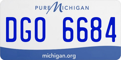 MI license plate DGO6684
