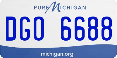 MI license plate DGO6688