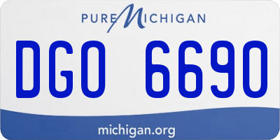 MI license plate DGO6690