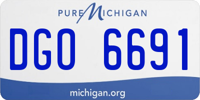 MI license plate DGO6691
