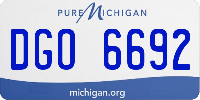 MI license plate DGO6692
