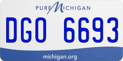 MI license plate DGO6693