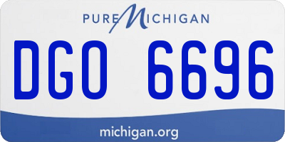 MI license plate DGO6696