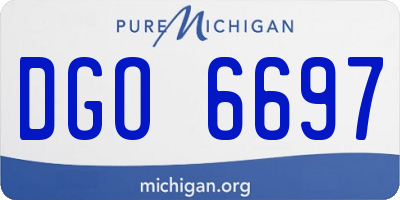 MI license plate DGO6697