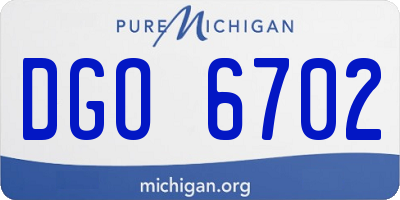 MI license plate DGO6702