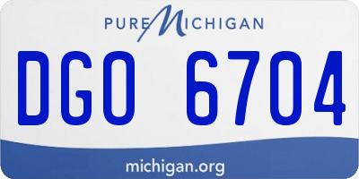 MI license plate DGO6704