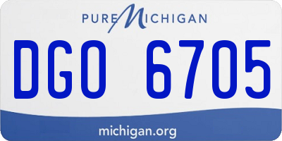MI license plate DGO6705