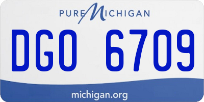 MI license plate DGO6709