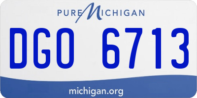 MI license plate DGO6713