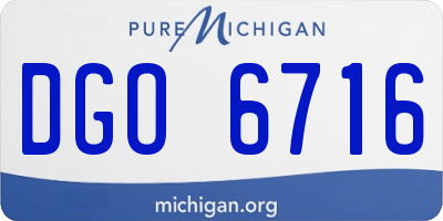 MI license plate DGO6716