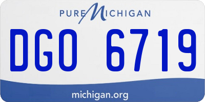 MI license plate DGO6719