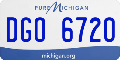 MI license plate DGO6720
